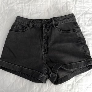 BDG black high waisted shorts